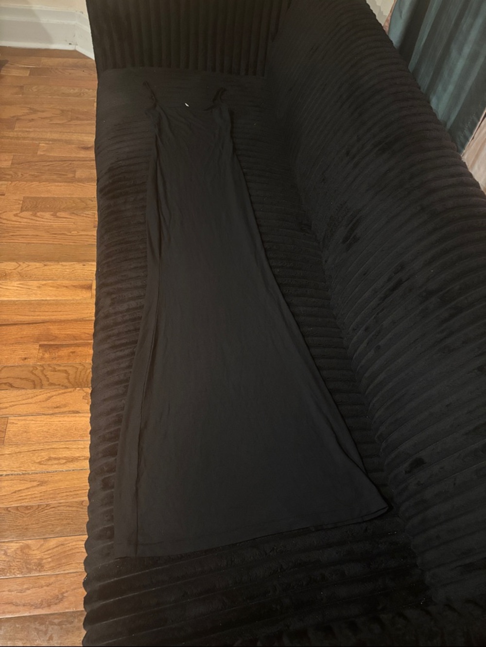 SKIMS Soft Lounge Long Slip Dress • NWT •Never Worn •Onyx (Black) • XS